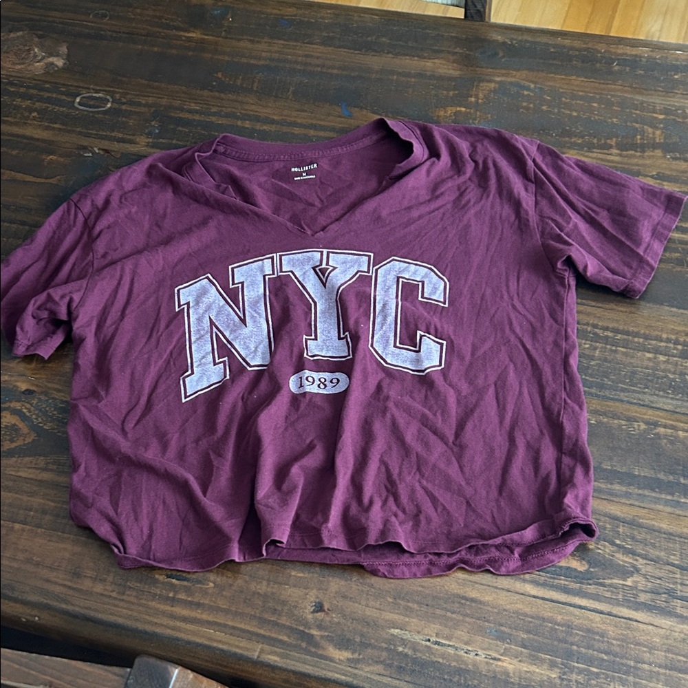 Hollister Purple NYC Graphic Tee